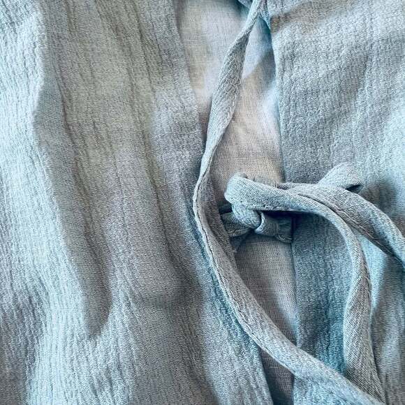 Basic House Sage Green Cotton Blend Midi Dress – Size S (Adjustable Waist) - Picture 6 of 7